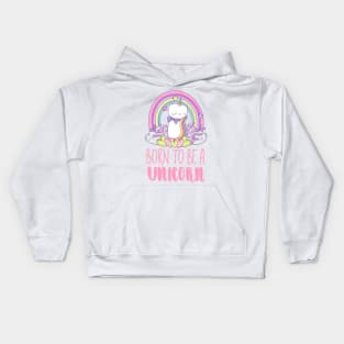 Caticorn Born to be a unicorn Kids Hoodie